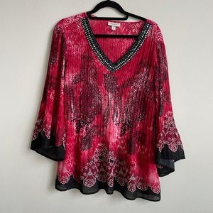 DRESS BARN RED BLOUSE